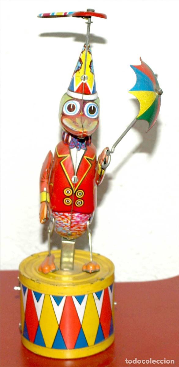 Juguetes antiguos de hojalata: - Payaso hojalata --
