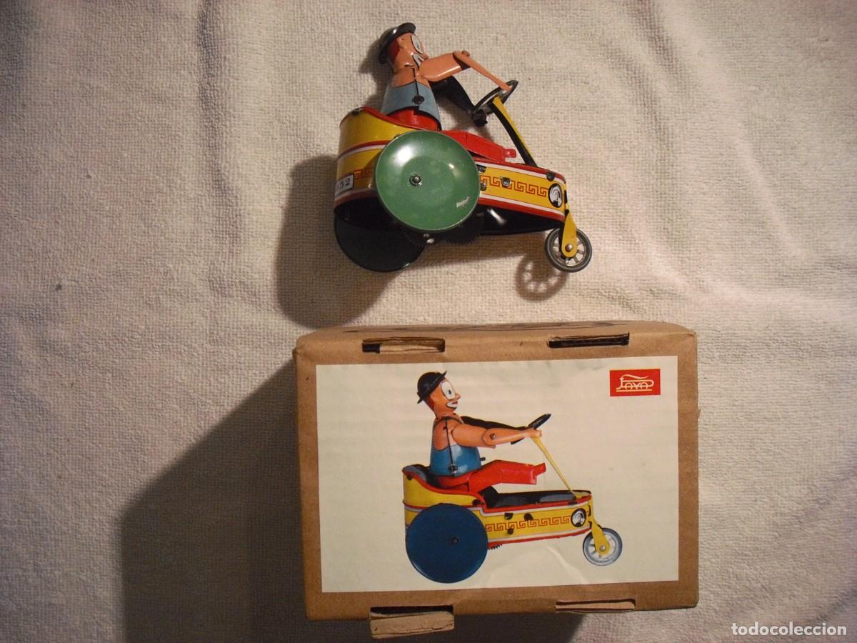 Juguetes antiguos de hojalata: PAYASO CON CARRITO DE HOJALATA PAYA . CON CAJA Y LLAVE