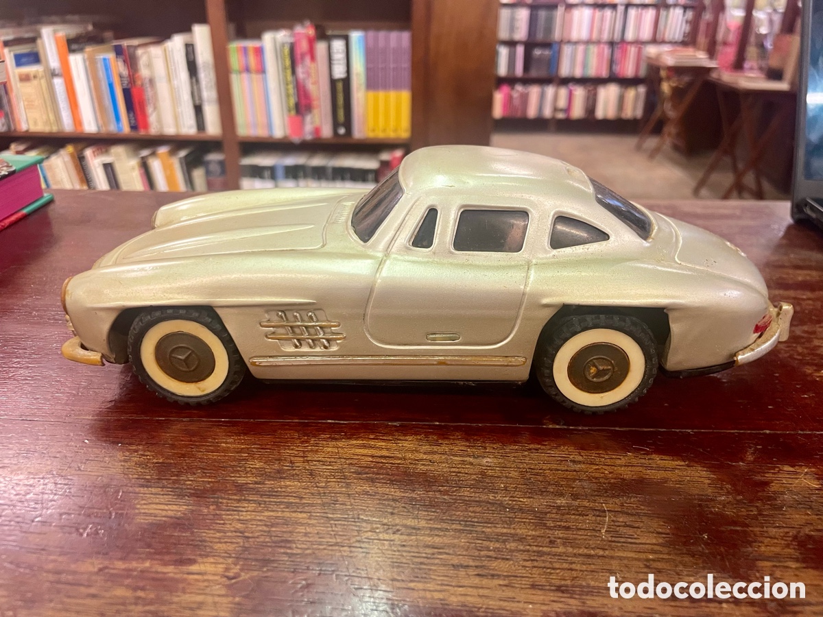 Juguetes antiguos de hojalata: Mercedes-Benz 300 SL Gullwing antiguo de chapa &ndash; 23 cm &ndash; fricci&oacute;n &ndash; Jap&oacute;n a&ntilde;os 50/60
