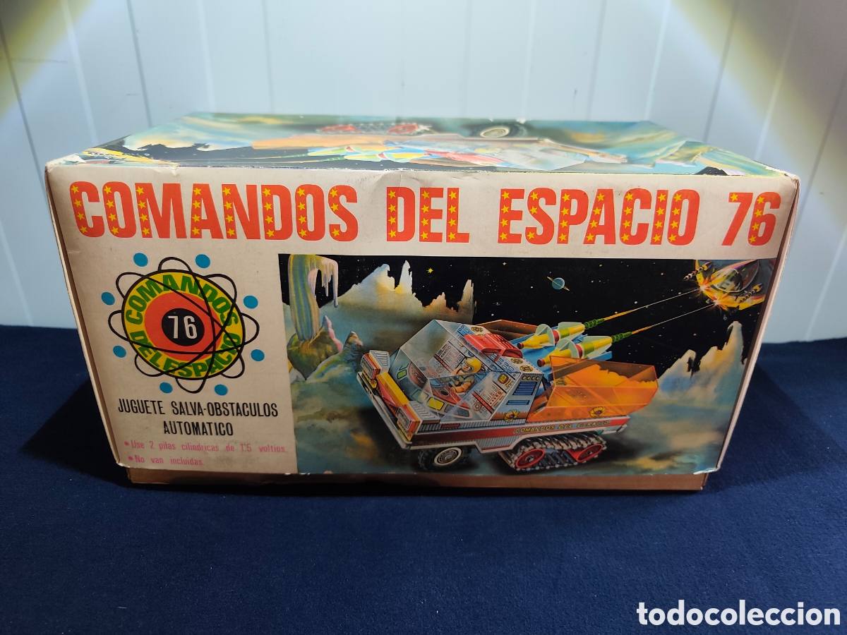 Juguetes antiguos de hojalata: Juguete Vintage Comandos del Espacio 76 (Noval) en Caja - Para Decoraci&oacute;n / Piezas