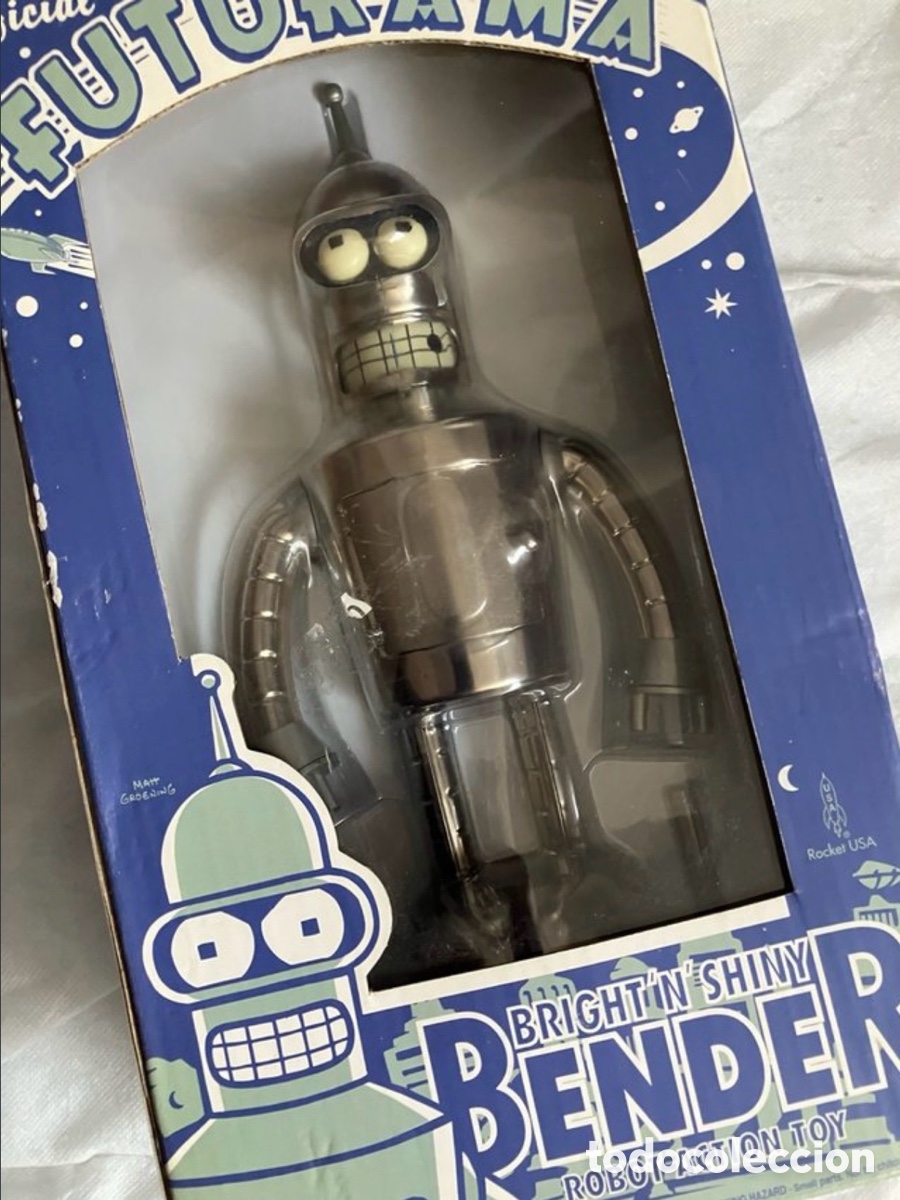 Juguetes antiguos de hojalata: Futurama Bender Bright n' Shiny Robot