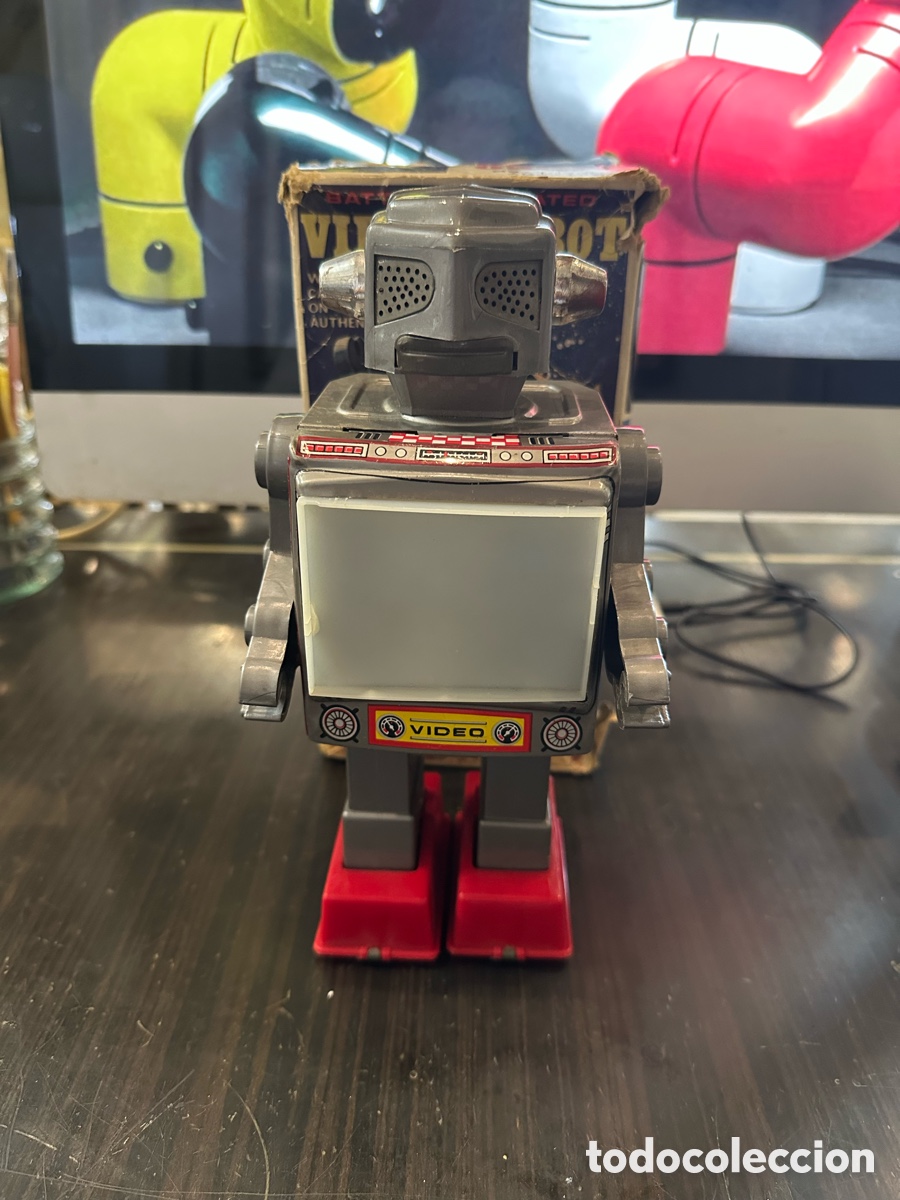 Juguetes antiguos de hojalata: JUGUETE VIDEO ROBOT S.H. JAPAN DE LOS A&Ntilde;OS 60-70
