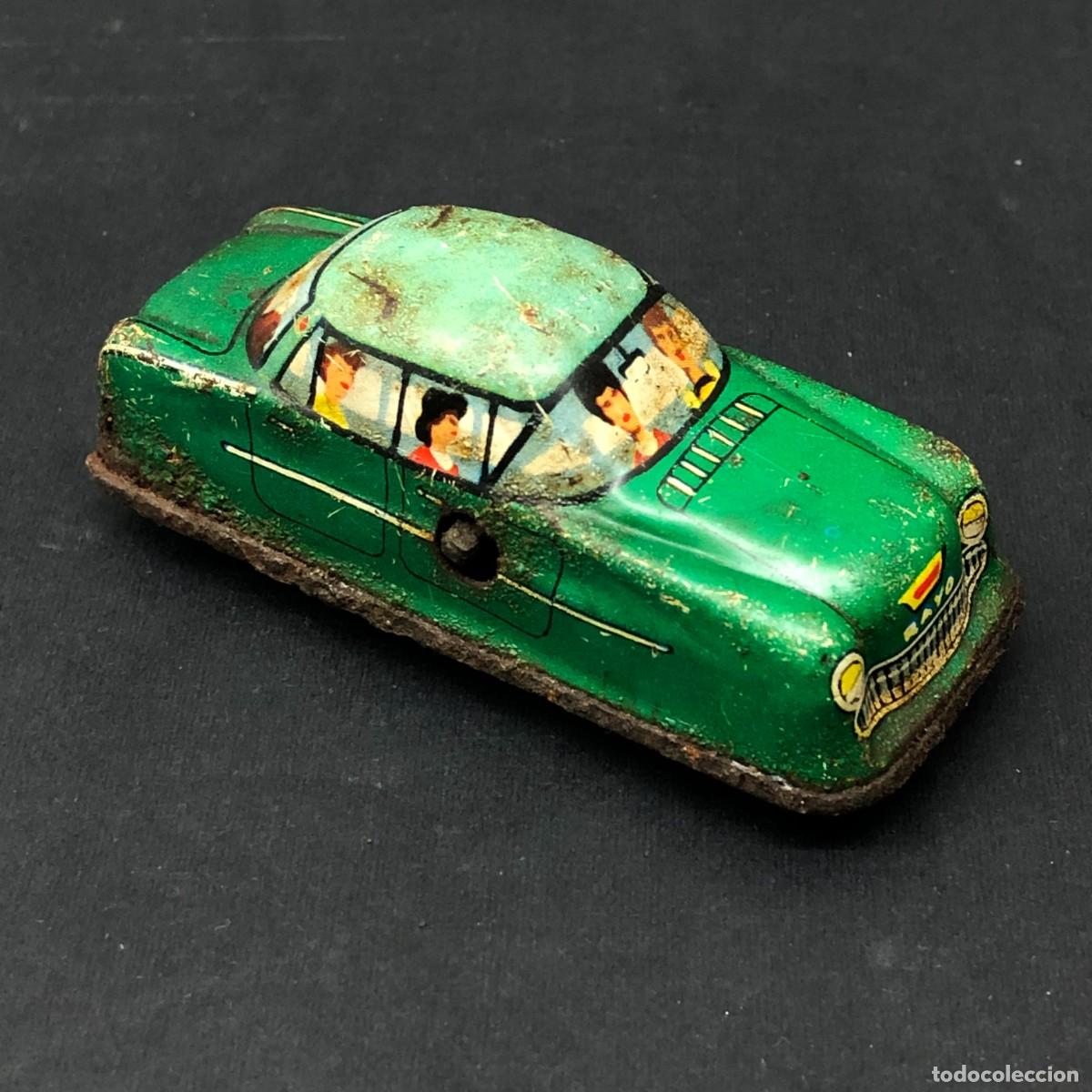 Juguetes antiguos de hojalata: COCHE DE JUGUETE - DE HOJALATA - &rdquo;RAYO&rdquo; - PAY&Aacute; - SISTEMA DE CUERDA CON LLAVE LATERAL / 8