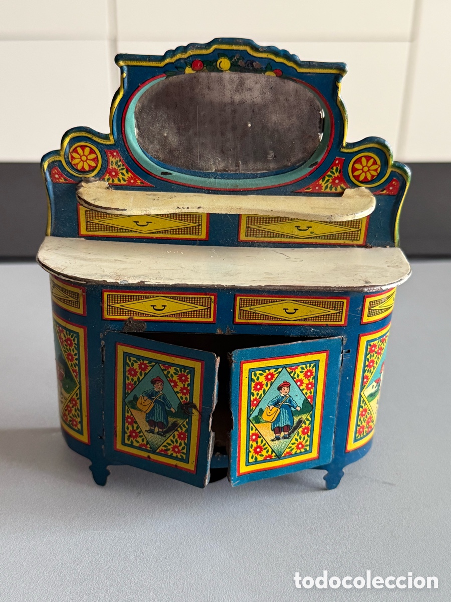 Juguetes antiguos de hojalata: MUEBLE COMEDOR. ( Hojalata ). Paya -Rico