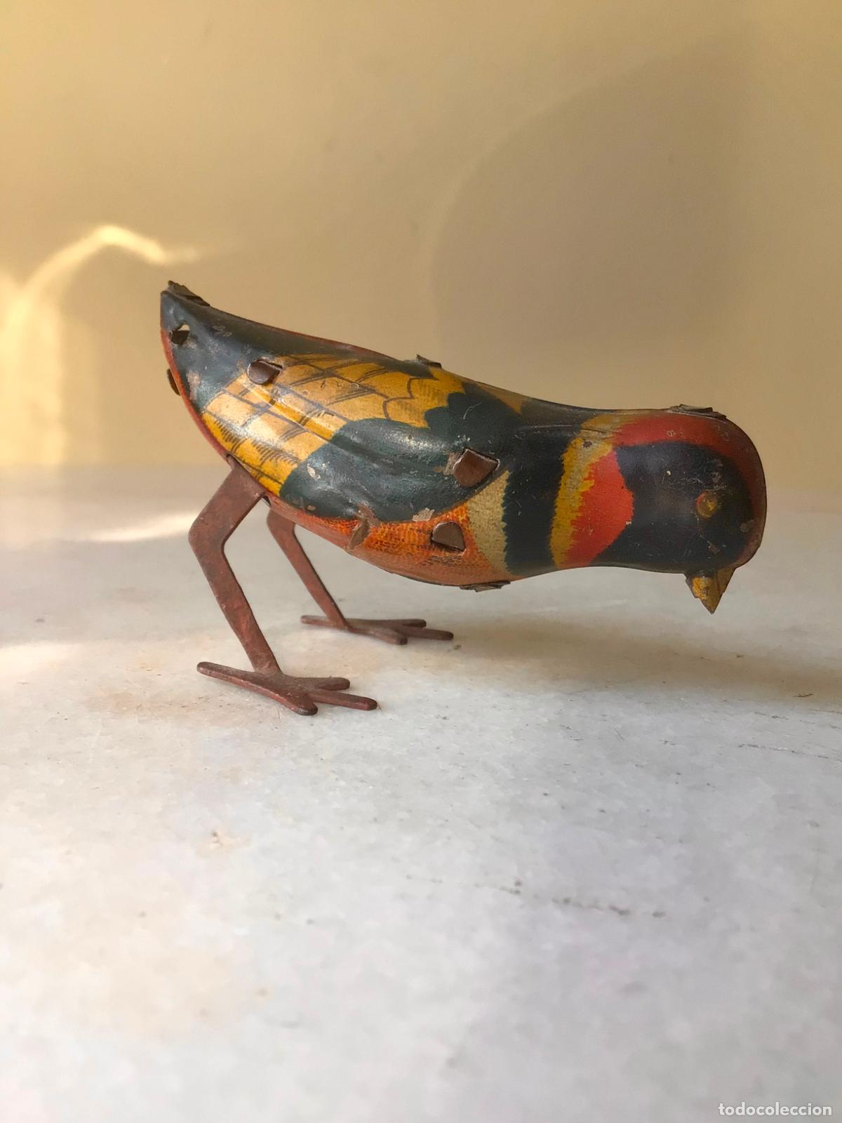 Brinquedos antigos de folha-de-Flandres: ANTIGUO PAJARO , JUGUETE A CUERDA FUNCIONANDO ,ORIGINAL A&Ntilde;OS 30-40 -PAY&Aacute;