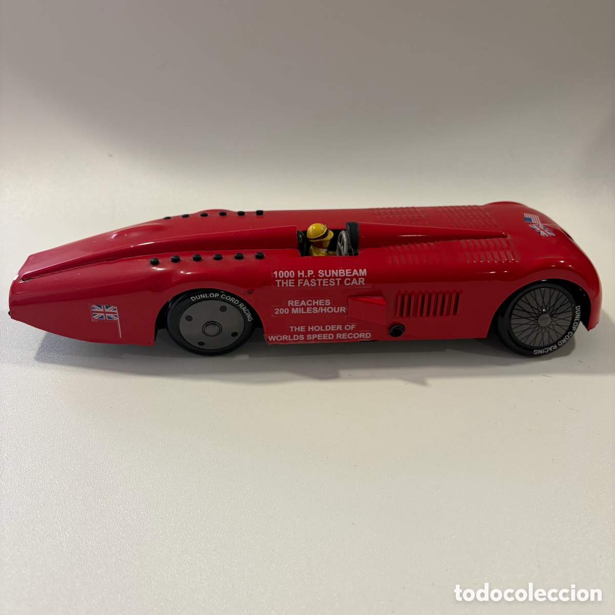 Juguetes antiguos de hojalata: coche maqueta sunbeam 1000 hp land speed record 1927 schylling collector series 28 cm