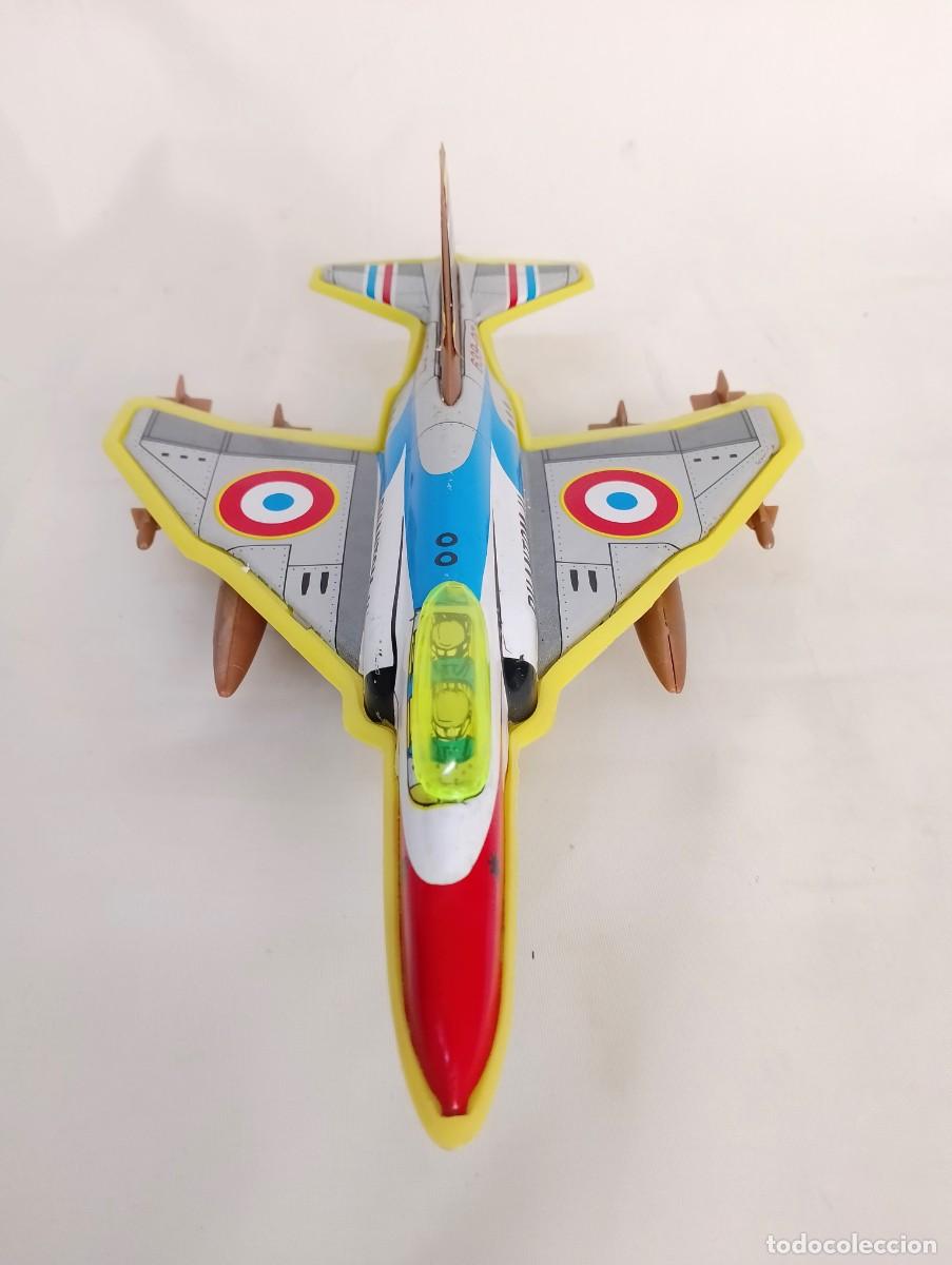 Antikes Blechspielzeug: RESORTES VALLS ref.23 FHANTOM F-4 FRANCIA. AVION RETROFRICCI&Oacute;N EN CHAPA Y PL&Aacute;STICO
