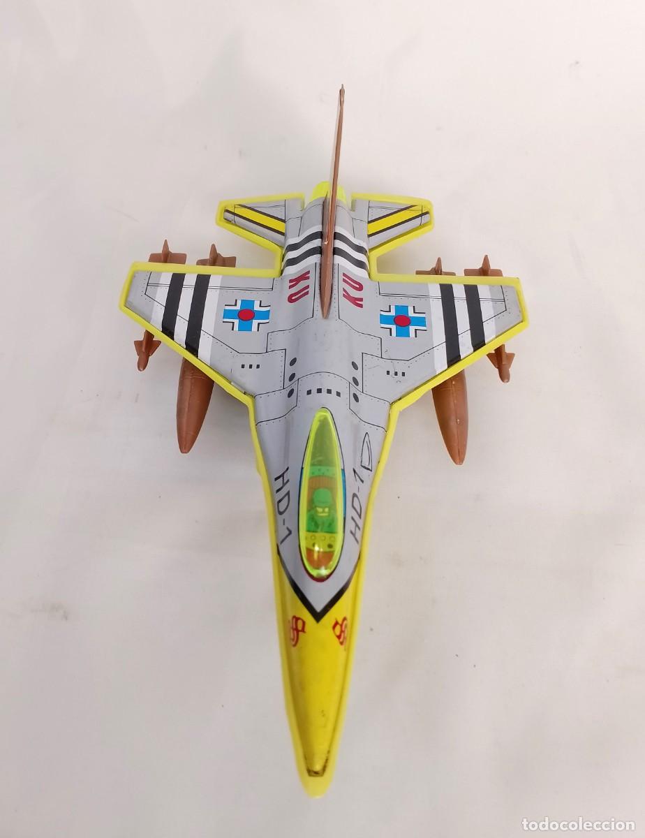 Antikes Blechspielzeug: RESORTES VALLS ref.24 DYNAMICS F-16 ALEMANIA. AVION RETROFRICCI&Oacute;N EN CHAPA Y PL&Aacute;STICO