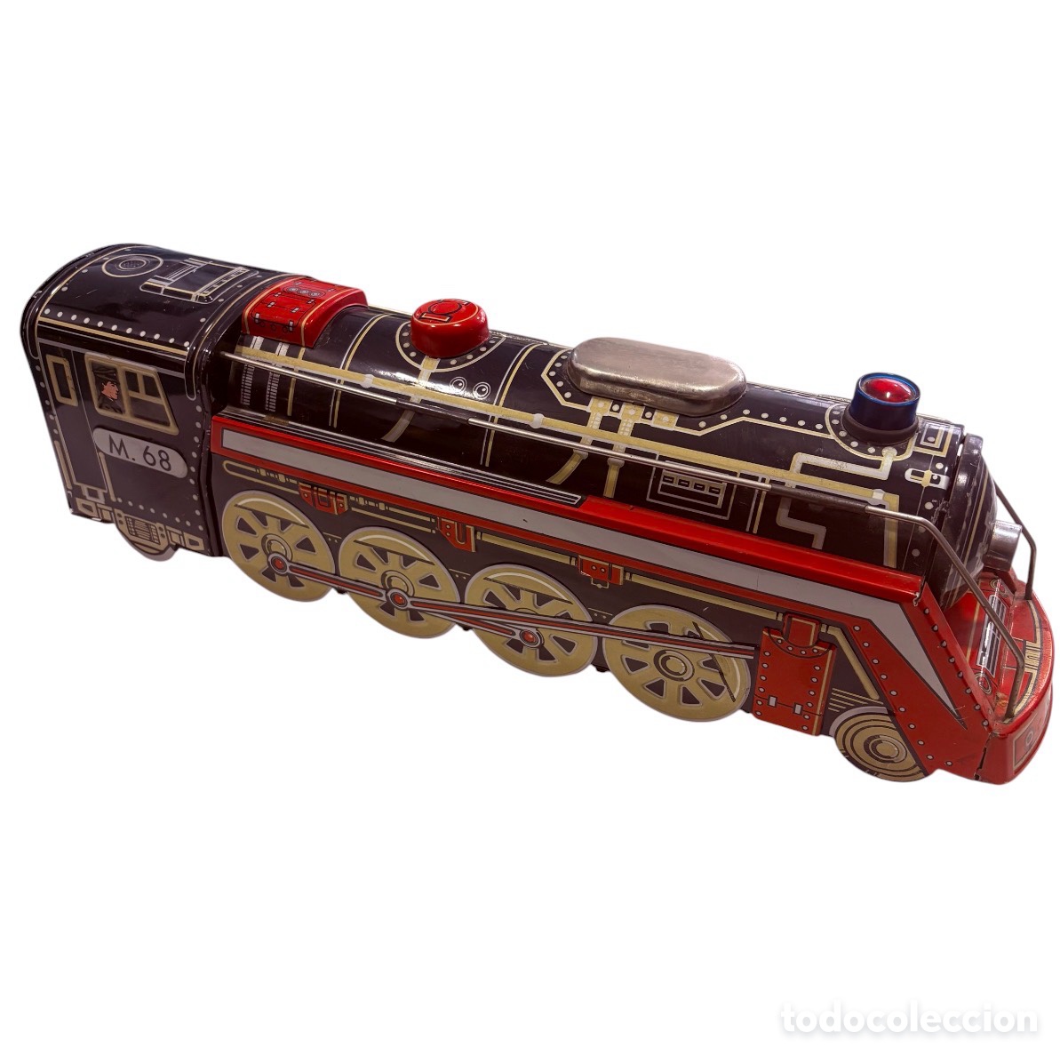 Juguetes antiguos de hojalata: locomotora hojalata ege m.68 de 1970