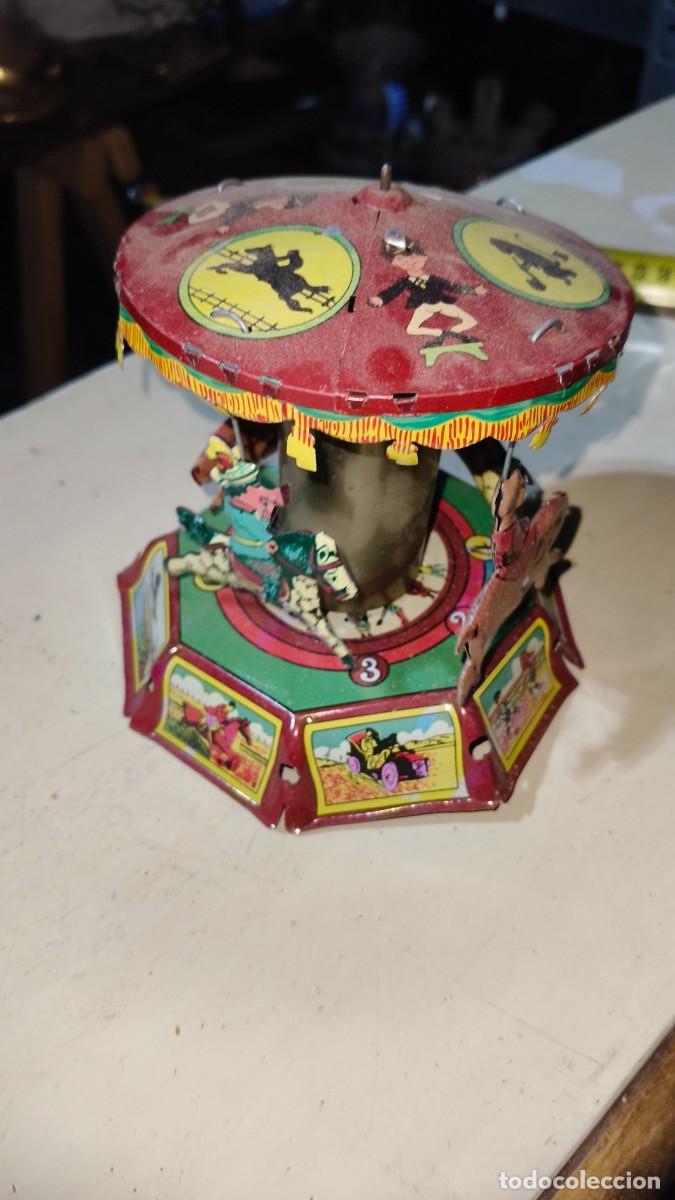 Juguetes antiguos de hojalata: Man&egrave;ge a chevaux m&eacute;canique hojalata