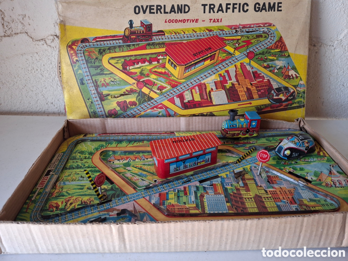 Juguetes antiguos de hojalata: PISTA OVERLAND TRAFFIC GAME.