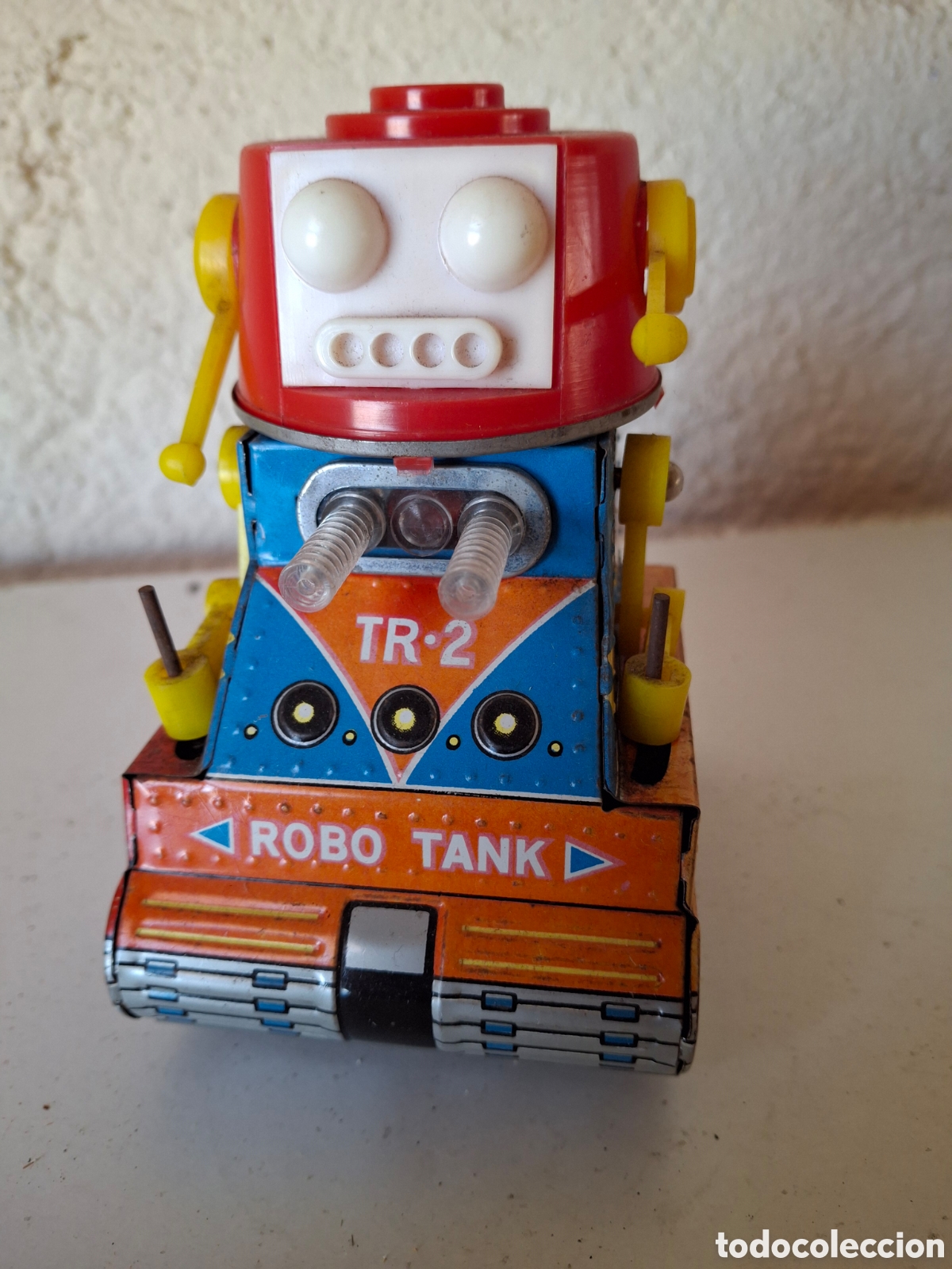 Juguetes antiguos de hojalata: ROBOT TANK JAPONES A&Ntilde;OS.60