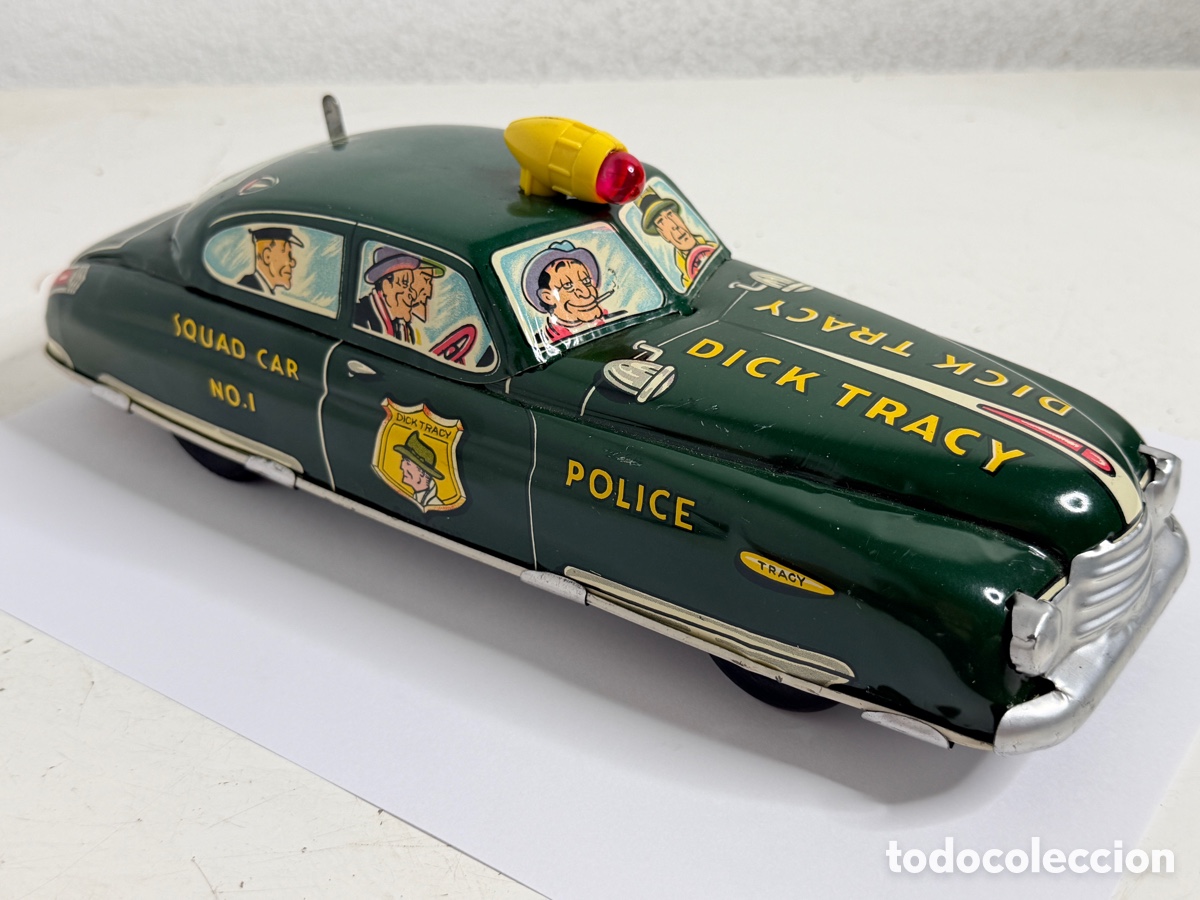 Juguetes antiguos de hojalata: Juguete coche de hojalata Dick Tracy Mar Toys USA 1949 Original &Eacute;poca
