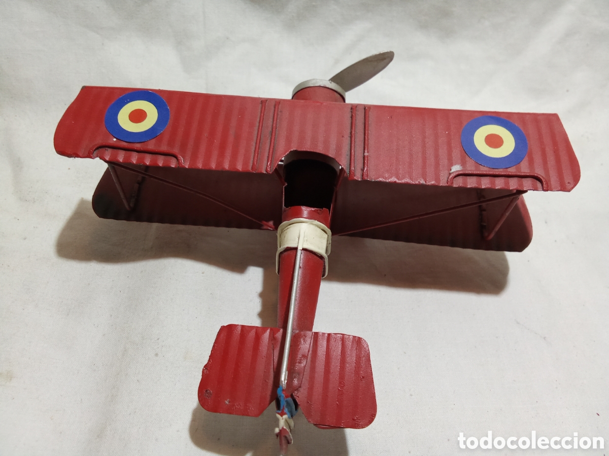Juguetes antiguos de hojalata: AVIONETA DE HOJALATA - Foto 3