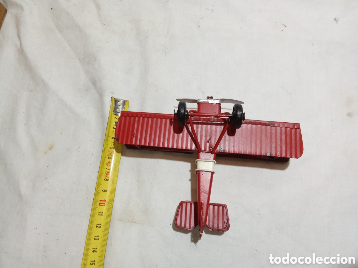 Juguetes antiguos de hojalata: AVIONETA DE HOJALATA - Foto 6