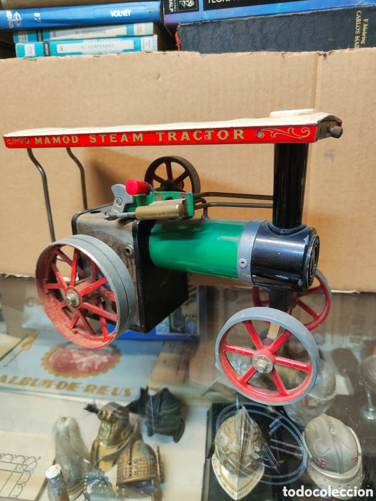Juguetes antiguos de hojalata: Apisonadora o tractor antiguo MAMOD