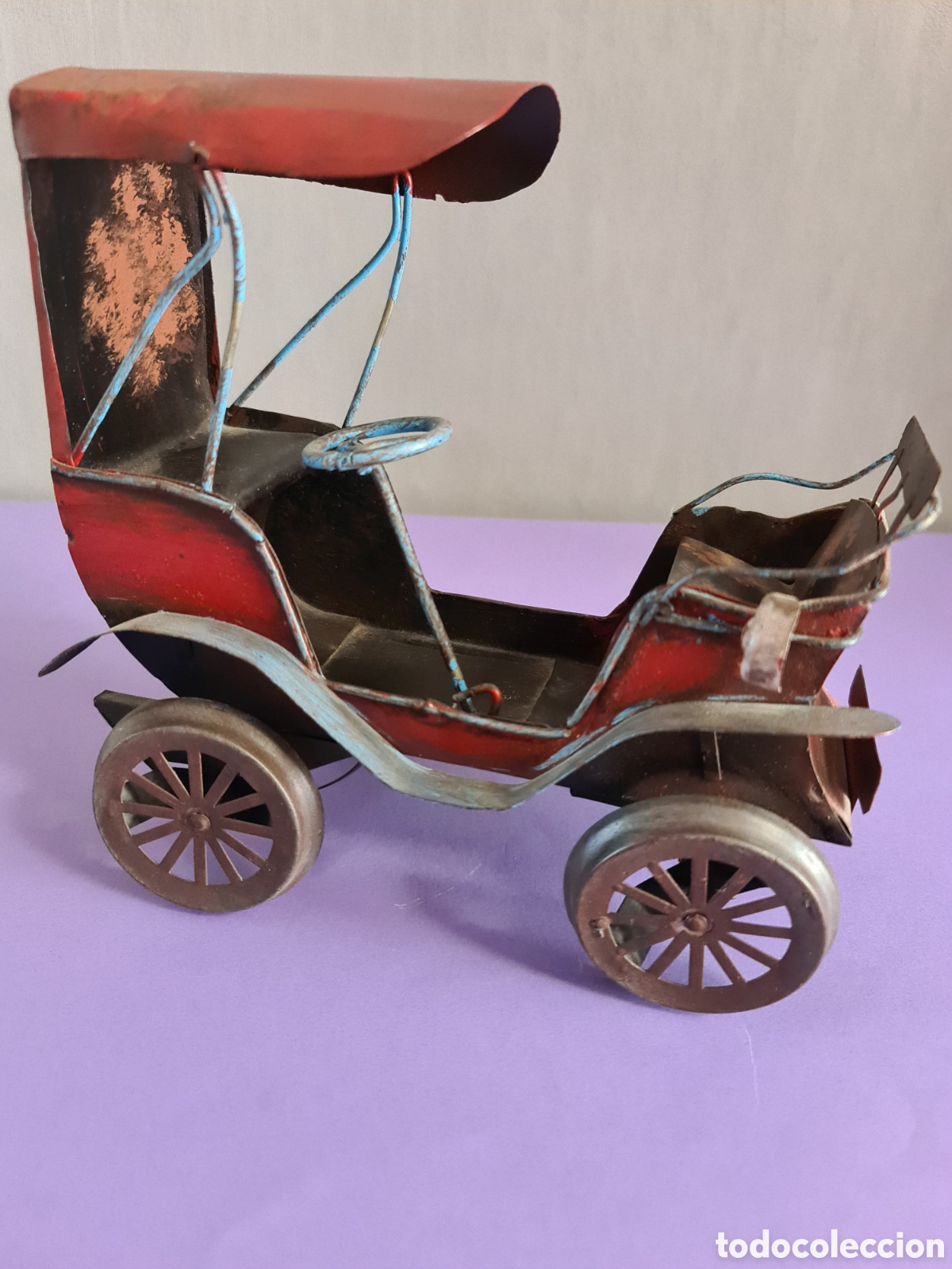 Juguetes antiguos de hojalata: Coche de hojalata de coleccion - Foto 3