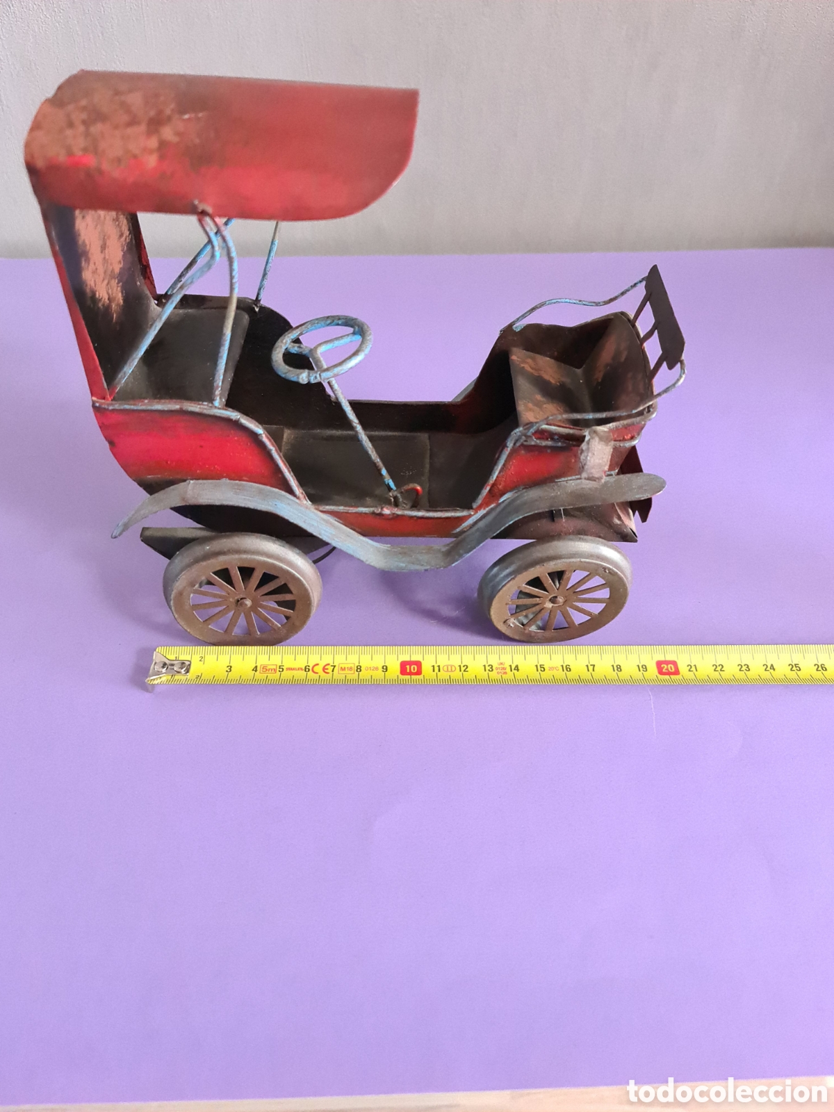 Juguetes antiguos de hojalata: Coche de hojalata de coleccion - Foto 7