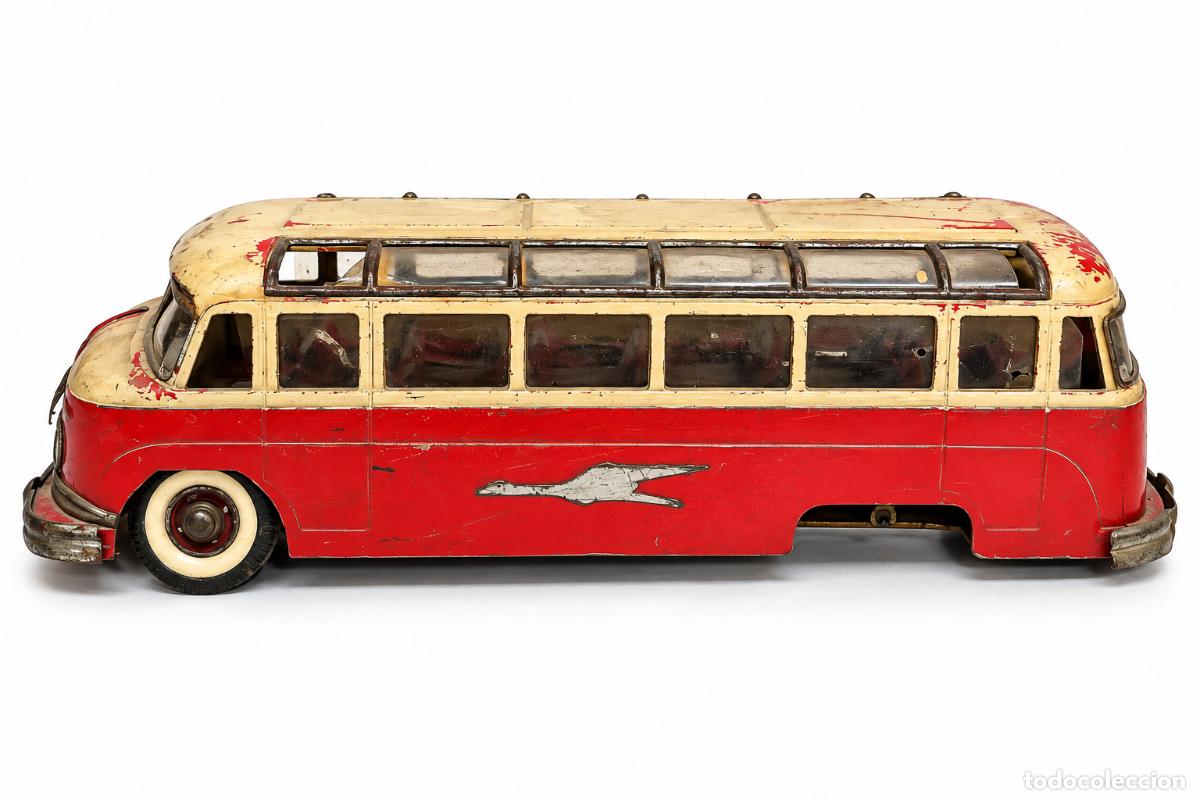 Brinquedos antigos de folha-de-Flandres: Juguete Antiguo, Autob&uacute;s de Hojalata - Marca Pay&aacute; - A&ntilde;os 50 - Funcionaba a Cuerda