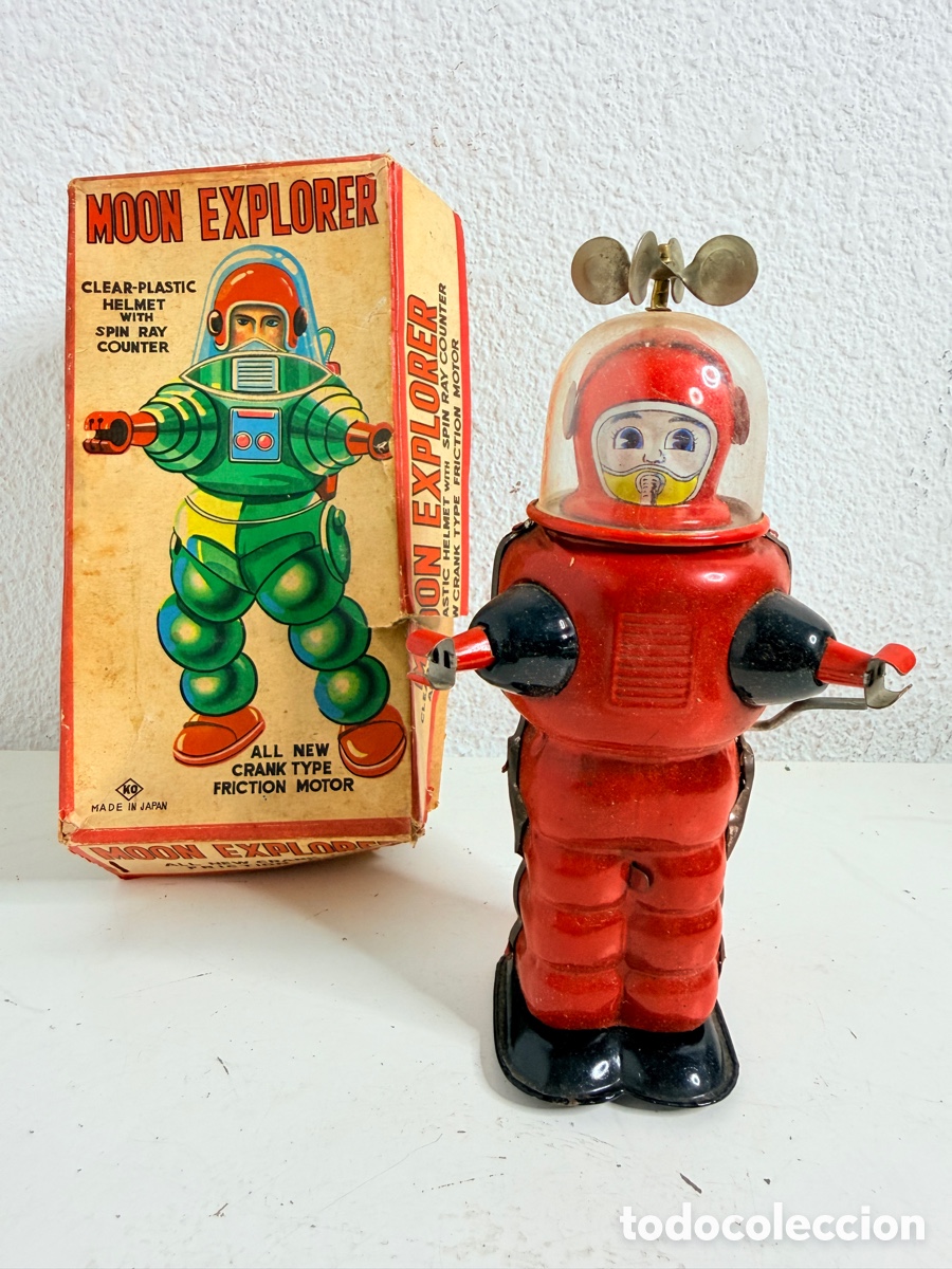 Juguetes antiguos de hojalata: Moon Explorer KO (Yoshiya) 1950 Japan Space Toy Original