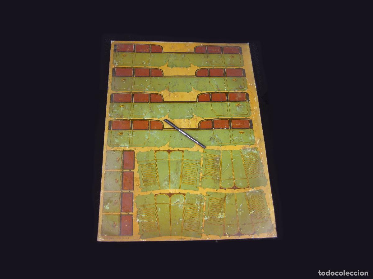 Juguetes antiguos de hojalata: PLANCHA DE JUGUETE DE LATA LITOGRAFIADA RICO CON PLANTILLA DEL AUTOMOVIL N&ordm; 204