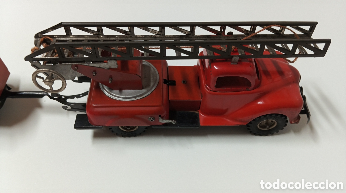 Juguetes antiguos de hojalata: CAMION BOMBEROS GAMA - Foto 3