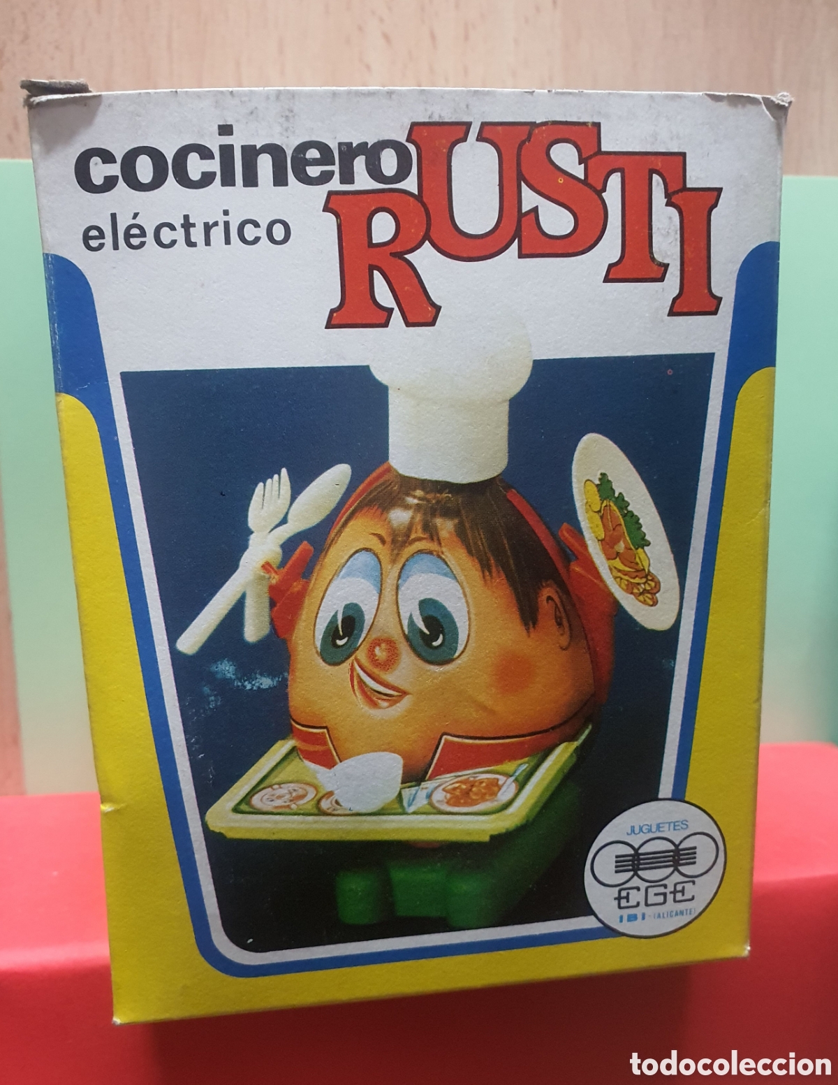 Antikes Blechspielzeug: Cocinero el&eacute;ctrico Rusti, juguetes EGE ibi Alicante, ref 97