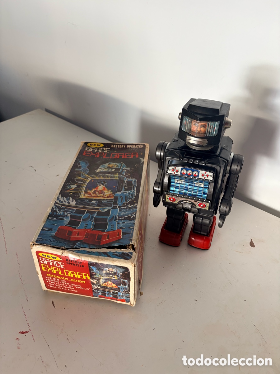 Juguetes antiguos de hojalata: Robot space explorer, made in Japan Horikawa Trade Mark no Paya Rico Jyesa