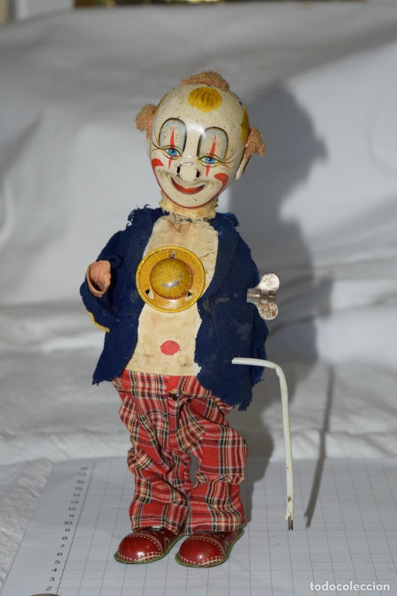 Juguetes antiguos de hojalata: PAYASO AUT&Oacute;MATA, Made In Japan - Hojalata litograf&iacute;ada - Sobre a&ntilde;os 50 / 60 - &iexcl;Mira fotos/detalles!