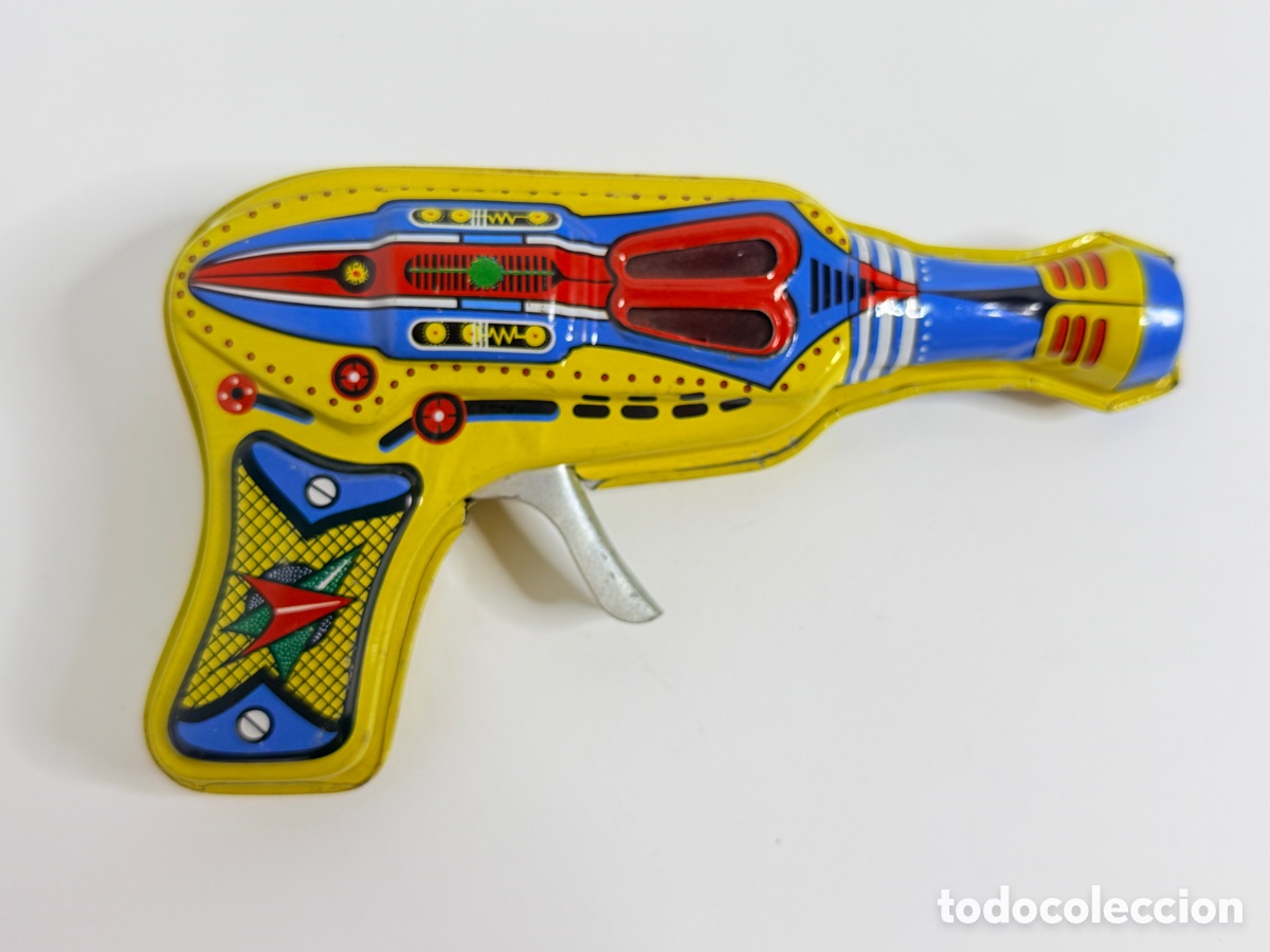 Juguetes antiguos de hojalata: Toy Hero pistola espacial de juguete de hojalata Japan 1960s