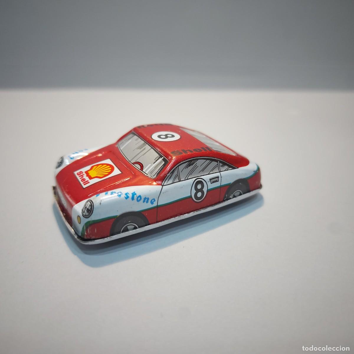 Juguetes antiguos de hojalata: ANTIGUO COCHE DE CARRERAS DE METAL, PORSCHE