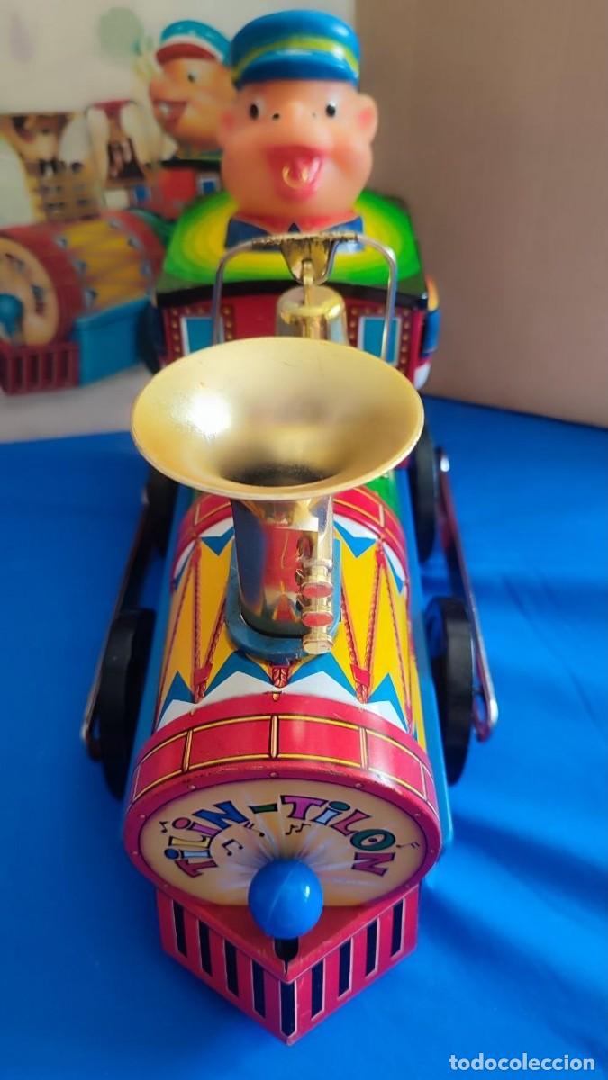 Giocattoli antichi di latta: Antigua Locomotora Hojalata Til&iacute;n-Til&oacute;n Juguetes EGE con Caja Original - A&ntilde;os 60/70
