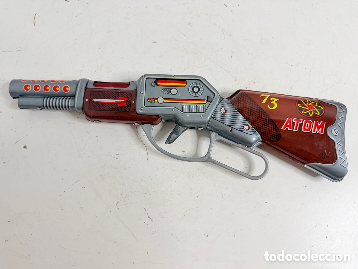 Juguetes antiguos de hojalata: ATOM GUN 73 - SY/YONEYA - JAPAN 1960s Rifle Espacial