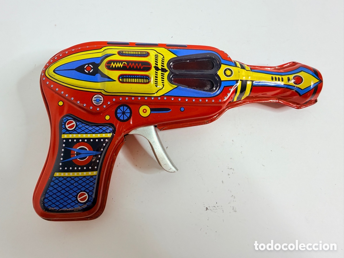 Juguetes antiguos de hojalata: Toy Hero pistola espacial de juguete de hojalata Japan 1960s