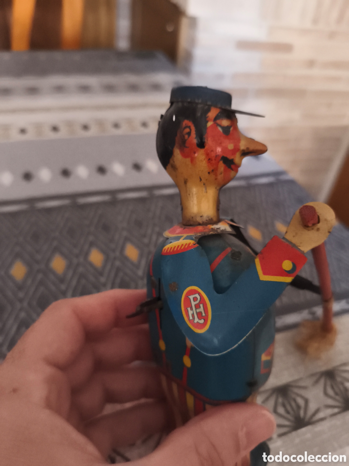 Juguetes antiguos de hojalata: Juguetes hojadelata Barrendero - Foto 4
