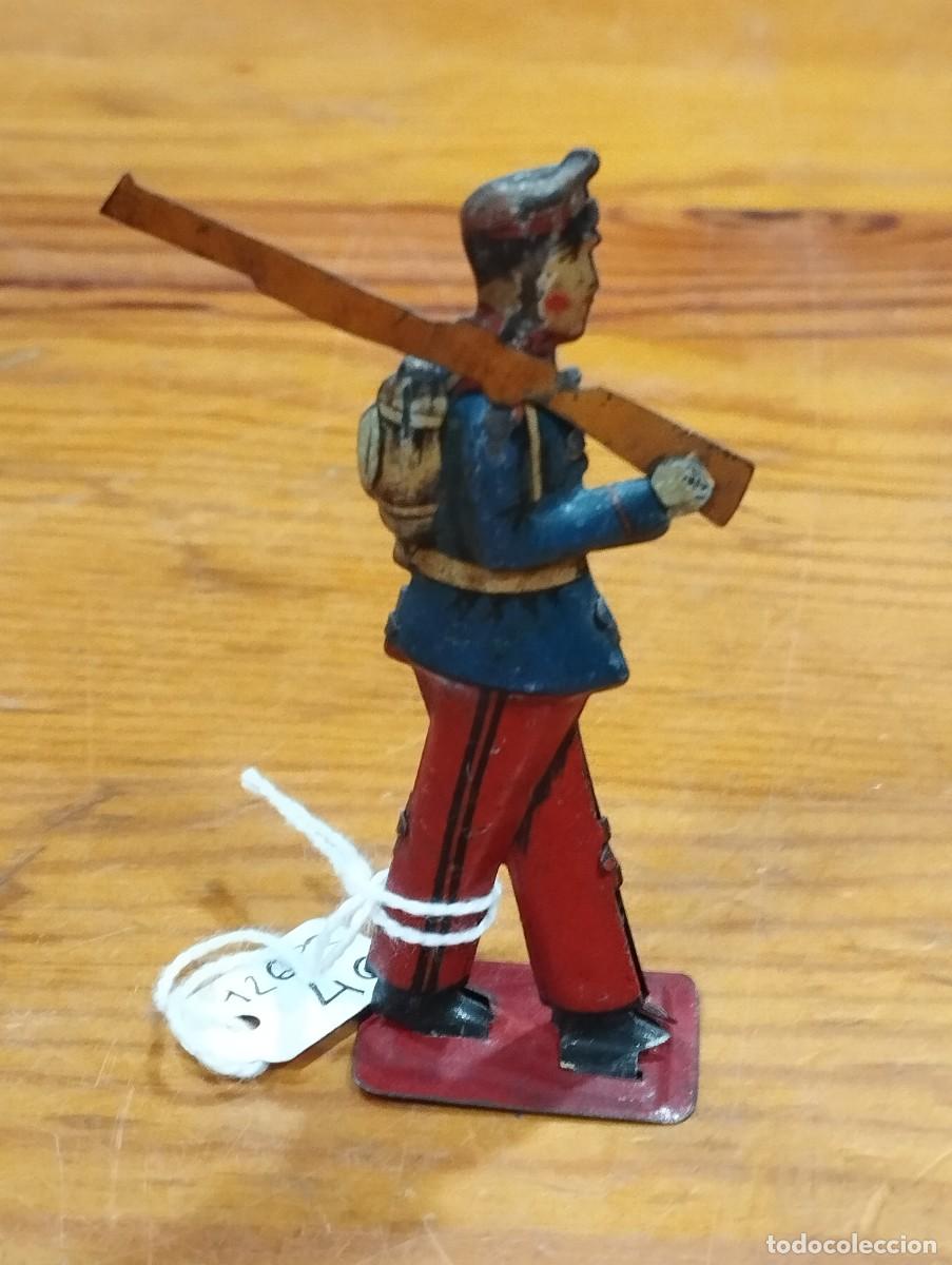 Antikes Blechspielzeug: SOLDADO EJ&Eacute;RCITO ESPA&Ntilde;OL PAYA. A&Ntilde;OS 40. DE HOJALATA. ORIGINAL.