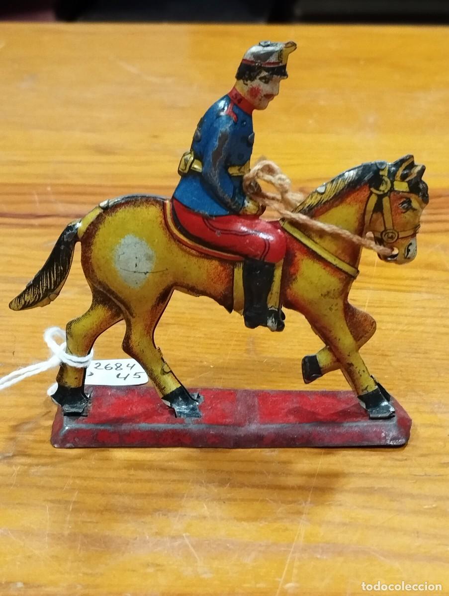 Antikes Blechspielzeug: SOLDADO A CABALLO PAYA. A&Ntilde;OS 40. DE HOJALATA. ORIGINAL.