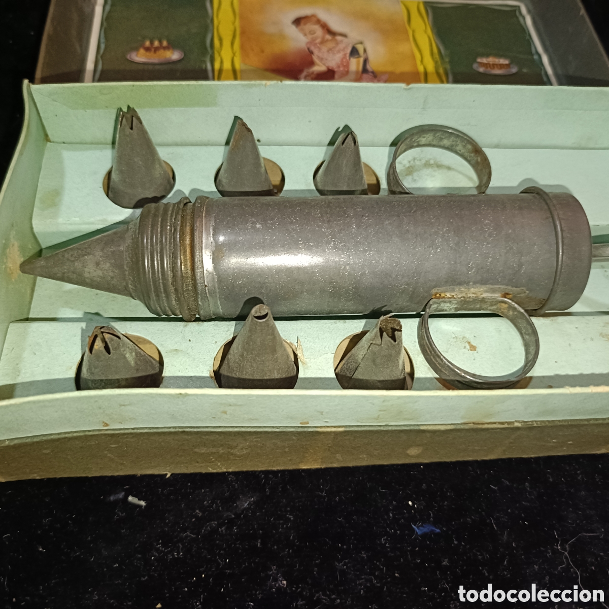 Tin Toys: Antigua jeringuilla para hacer churros de juguetes a&ntilde;os cincuenta