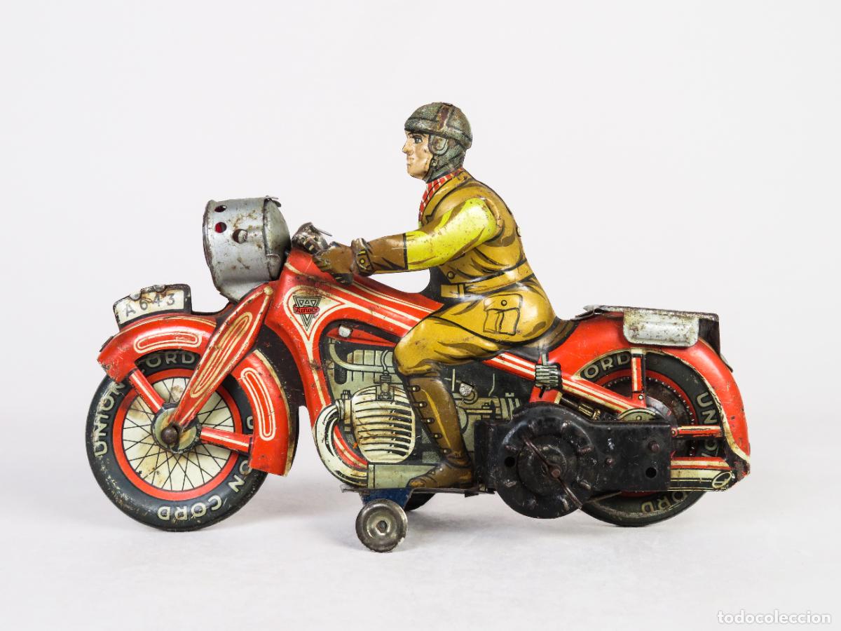 Juguetes antiguos de hojalata: Moto Arnold Union Cord A 643 Hojalata Germany US Zone a&ntilde;os 50