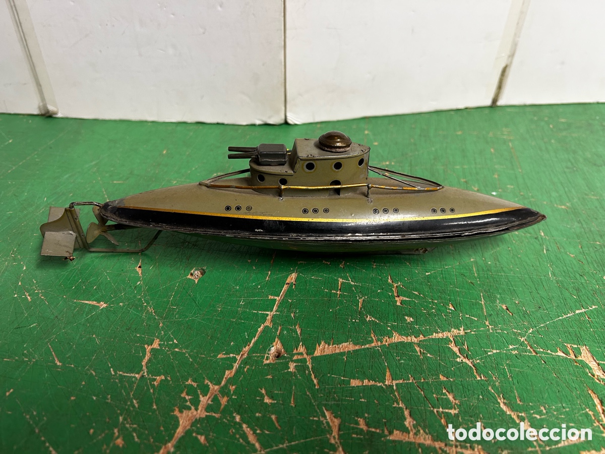 Juguetes antiguos de hojalata: BING ANTIGUO SUBMARINO FRICCION MOVIEMNTO HOJALATA JUGUETE ANTIGUIO PARA PIEZAS