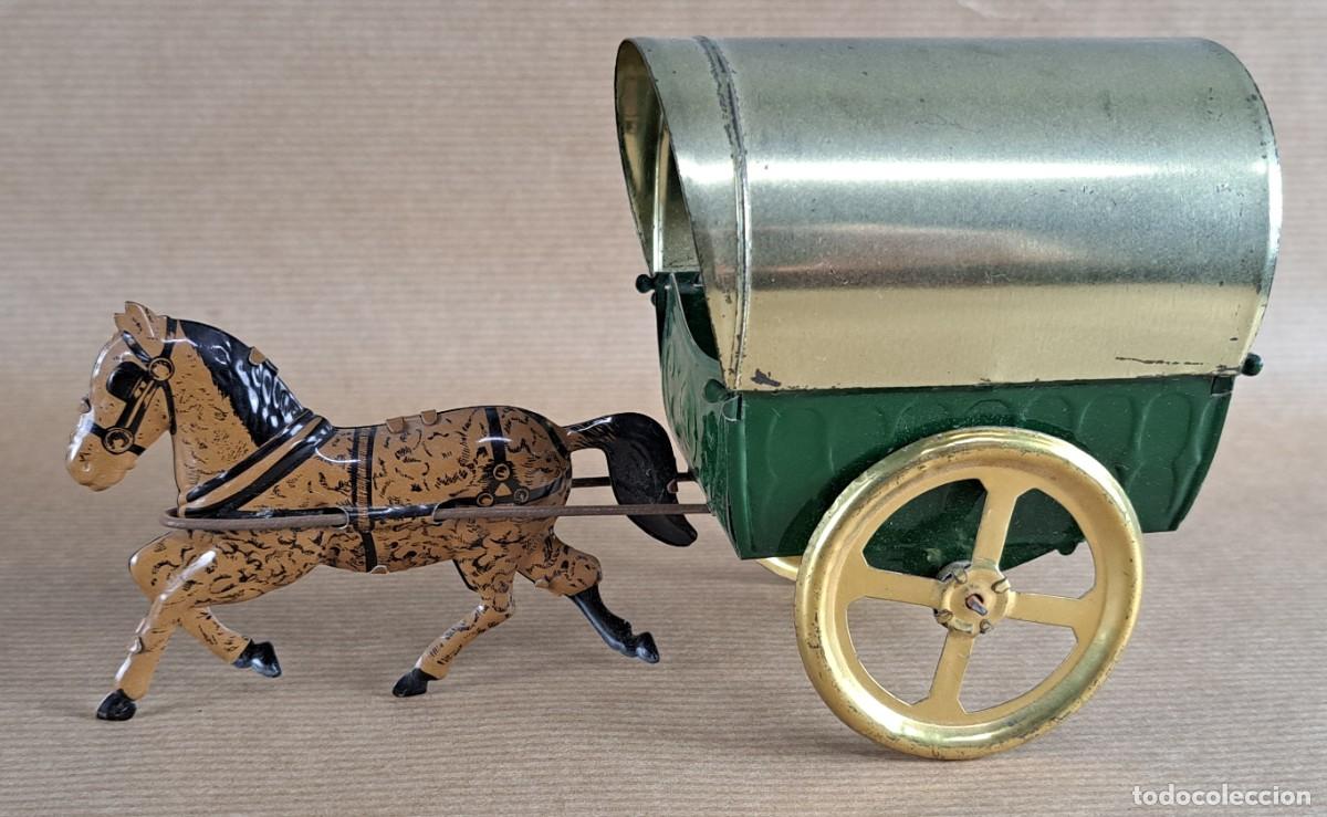 Juguetes antiguos de hojalata: Carro o tartana de Paya, Serie limitada y numerada, a&ntilde;os 80