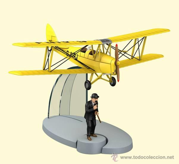 Mod&egrave;les r&eacute;duits: TINTIN AVION - 11 - BIPLANO AMARILLO ACROBACIAS - LA ISLA NEGRA - FERNANDEZ