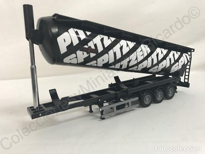 Modelos em escala: Remolque suelto Cisterna Cuba Basculante Spitzer - JOAL - (Escala 1:50) Transporte Cemento en Polvo