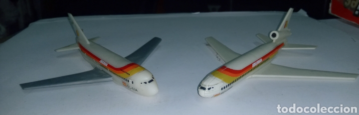 Modelos a escala: 2 AVIONES DE LA COMPA&Ntilde;&Iacute;A IBERIA- PL&Aacute;STICO - Foto 3