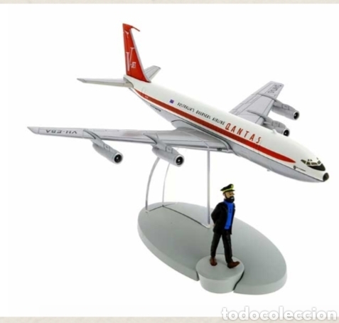Mod&egrave;les r&eacute;duits: TINTIN AVION - 15 - BOEING 707 DE QANTAS- VUELO 714 PARA SIDNEY - TINTIN