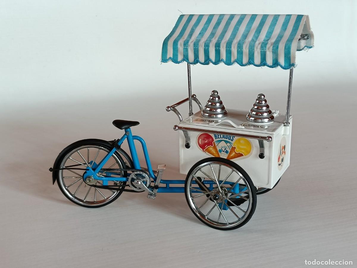 escarabajo Alinear Ceniza bicicleta triciclo carrito de helados miniatura - Compra venta en  todocoleccion