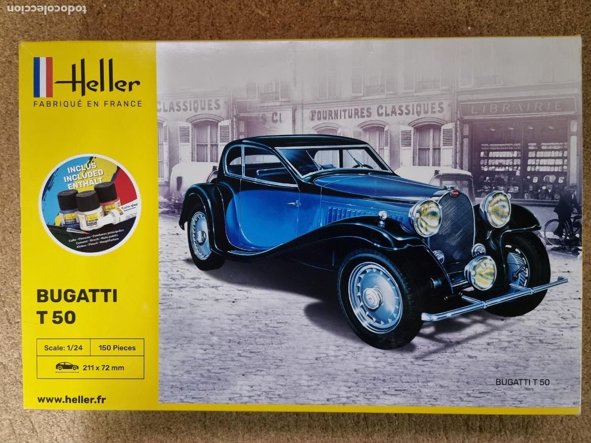 Modelos a escala: Bugatti T 50.Heller escala 1:24.ref 56706 - Foto 1