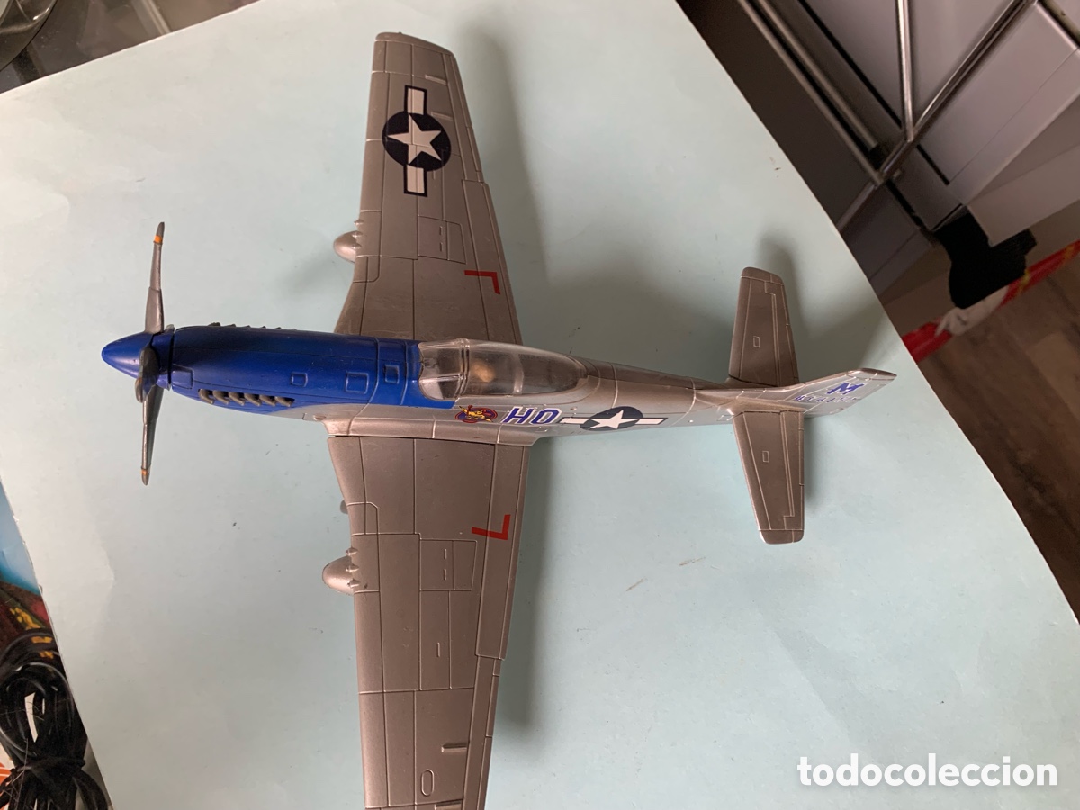 Modelos a escala: MAQUETA DE AVI&Oacute;N DE COMBATE SPITFIRE. CON PEANA. - Foto 2