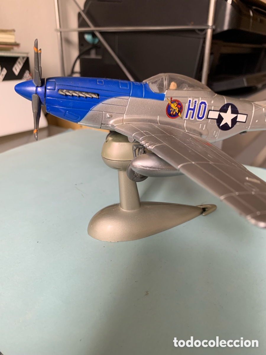 Modelos a escala: MAQUETA DE AVI&Oacute;N DE COMBATE SPITFIRE. CON PEANA. - Foto 6