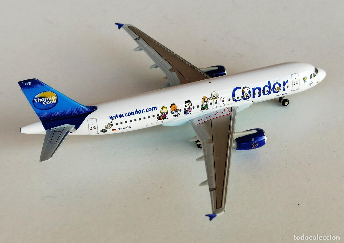 Modelos a escala: HERPA 1:400 ● Airbus A320-200 CONDOR / Thomas Cook (D-AICE, CHARLIE BROWN & PEANUTS c2004) Diecast